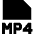File Mp4 Icon from Sharp Solid Set