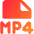 File Mp4 Icon from Core Gradient Set