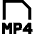 File Mp4 Icon from Sharp Line Set