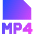 File Mp4 Icon from Sharp Gradient Set
