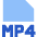 File Mp4 Icon from Sharp Flat Set