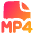 File Mp4 Icon from Plump Gradient Set
