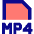 File Mp4 Icon from Sharp Pop Set