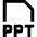 File Ppt Icon from Sharp Line Set