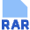 File Rar Icon from Sharp Flat Set