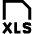 File Xls Icon from Sharp Line Set