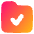 Folder Check Icon from Plump Gradient Set