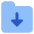 Folder Document Download Icon from Core Flat Set