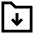 Folder Document Download Icon from Sharp Line Set