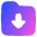 Folder Document Download Icon from Plump Gradient Set