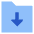 Folder Document Download Icon from Sharp Flat Set