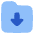 Folder Document Download Icon from Plump Flat Set