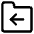 Folder Document Move File Back Icon from Core Line Set