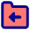 Folder Document Move File Back Icon from Core Pop Set