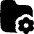 Folder Document Settings Gear Icon from Flex Solid Set