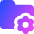 Folder Document Settings Gear Icon from Core Gradient Set