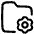Folder Document Settings Gear Icon from Plump Line Set