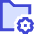 Folder Document Settings Gear Icon from Sharp Duo Set