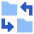 Folder Exchange Icon from Sharp Flat Set