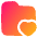 Folder Favorite Heart Icon from Plump Gradient Set