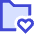 Folder Favorite Heart Icon from Sharp Duo Set
