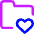 Folder Favorite Heart Icon from Core Neon Set