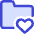 Folder Favorite Heart Icon from Core Duo Set