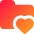 Folder Favorite Heart Icon from Core Gradient Set