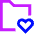 Folder Favorite Heart Icon from Sharp Neon Set