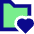 Folder Favorite Heart Icon from Sharp Pop Set