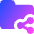 Folder Share Icon from Core Gradient Set