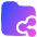 Folder Share Icon from Plump Gradient Set