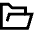 Open Folder Icon from Sharp Line Set