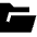 Open Folder Icon from Sharp Solid Set