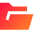 Open Folder Icon from Sharp Gradient Set
