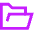 Open Folder Icon from Sharp Neon Set