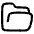 Open Folder Icon from Plump Line Set