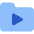 Video Folder Play Icon from Core Flat Set