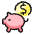 Saving Piggy Dollars Icon from Ultimate Colors Set | Free Download as SVG Vector and Transparent PNG | Streamline icons