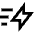 Flash Fast Speed Icon from Sharp Line Set