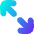 Line Arrow Expand Diagonal Large 2 Icon from Flex Gradient Set