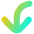 Line Arrow Bend Left Down Large Icon from Flex Gradient Set