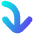 Line Arrow Bend Right Down Large Icon from Flex Gradient Set