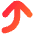 Line Arrow Bend Right Up Large Icon from Flex Gradient Set
