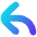 Line Arrow Bend Up Left Large Icon from Flex Gradient Set