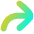 Line Arrow Bend Up Right Large Icon from Flex Gradient Set