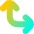 Line Arrow Bottom Left Corner Large Icon from Flex Gradient Set