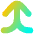 Line Arrow Merge Vertical Large Icon from Flex Gradient Set