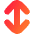 Line Arrow Vertical Large Icon from Flex Gradient Set
