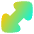 Diagonal Triangle Arrow Large 1 Icon from Flex Gradient Set